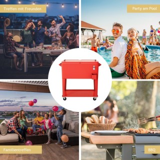 Costway  Φορητό Ψυγείο-Θερμαντήρας 76L με Ρόδες και Ανοιχτήρι Μπουκ...