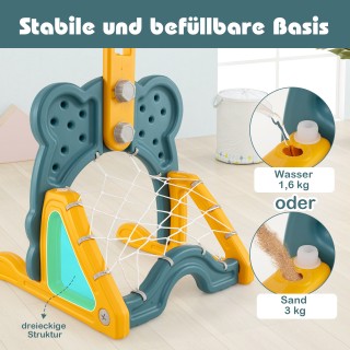 Costway Παιδικό Πολυλειτουργικό Κέντρο Δραστηριοτήτων 4-σε-1 με Μπα...