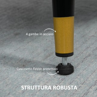 HOMCOM Διθέσιος Καναπές Λινής Υφής με Ατσάλινα Πόδια και Μαξιλάρια,...