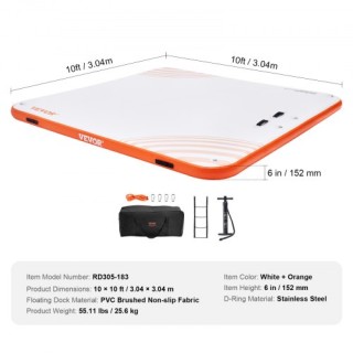 Φουσκωτή Πλατφόρμα VEVOR 10x10FT με Σκάλα CQFT10X6FTBJGZ8S7V0 Φουσκωτή Πλατφόρμα VEVOR 10x10FT με Σκάλα CQFT10X6FTBJGZ8S7V0