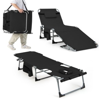 Costway Ρυθμιζόμενη Ξαπλώστρα Παραλίας με Αφαιρούμενο Μαξιλάρι και... Costway Ρυθμιζόμενη Ξαπλώστρα Παραλίας με Αφαιρούμενο Μαξιλάρι και...