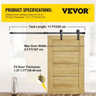 VEVOR Σετ Εξαρτημάτων Συρόμενης Πόρτας τύπου Αχυρώνα HDGCDGSMJ11FT... VEVOR Σετ Εξαρτημάτων Συρόμενης Πόρτας τύπου Αχυρώνα HDGCDGSMJ11FT...