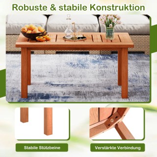 Costway Ορθογώνιο ξύλινο τραπεζάκι σαλονιού με επιφάνεια από πηχάκι... Costway Ορθογώνιο ξύλινο τραπεζάκι σαλονιού με επιφάνεια από πηχάκι...