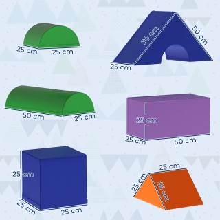 HOMCOM Σετ Μαλακών Κατασκευών για Παιδιά 1-3 Ετών με 11 Σχήματα, απ... HOMCOM Σετ Μαλακών Κατασκευών για Παιδιά 1-3 Ετών με 11 Σχήματα, απ...