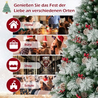 Costway  Χριστουγεννιάτικο Δέντρο με 747 Φωτεινές Κορυφές Κλαδιών κ...