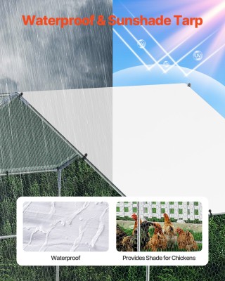 VEVOR Μεταλλικό Κοτέτσι 9,8x13,1x6,5 πόδια με Κάλυμμα και Κλειδαριά... VEVOR Μεταλλικό Κοτέτσι 9,8x13,1x6,5 πόδια με Κάλυμμα και Κλειδαριά...