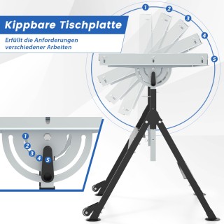 Costway  Πτυσσόμενο Τραπέζι Συγκόλλησης Υψηλής Αντοχής με Ρυθμιζόμε...