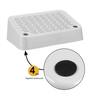 BAKAJI Λεκάνη Απορριμμάτων Γάτας από Ανοξείδωτο Ατσάλι 35L με Κλείδ...