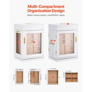 VEVOR Περιστρεφόμενη Κοσμηματοθήκη 360° με 4 Γάντζους για Κολιέ Λευ... VEVOR Περιστρεφόμενη Κοσμηματοθήκη 360° με 4 Γάντζους για Κολιέ Λευ...