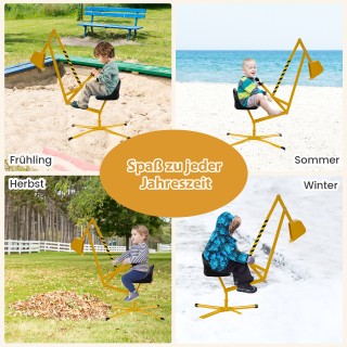 Costway Παιδικός Εκσκαφέας με Καθίσμα360° Περιστροφή TS10257YE Costway Παιδικός Εκσκαφέας με Καθίσμα360° Περιστροφή TS10257YE