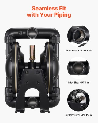 VEVOR Αντλία Διπλού Διαφράγματος Αέρος για Μεταφορά Αποβλήτων Πετρε... VEVOR Αντλία Διπλού Διαφράγματος Αέρος για Μεταφορά Αποβλήτων Πετρε...