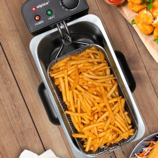 ALPINA Φριτέζα 3 Λίτρων 2000 Watt για την Κουζίνα με Ρυθμιζόμενη Θ... ALPINA Φριτέζα 3 Λίτρων 2000 Watt για την Κουζίνα με Ρυθμιζόμενη Θ...