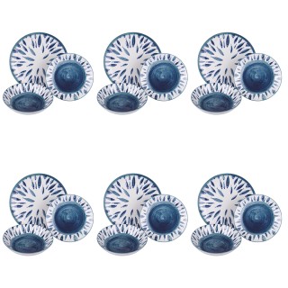 Villa DEste  Σετ πιάτων 18 τεμαχίων από πορσελάνη για 6 άτομα - Mar...