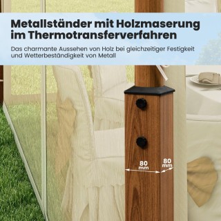 Costway κιόσκι 3,6 x 3 μ με διπλή οροφή & κουνουπιέρα αδιάβροχη σκη...