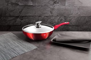Berlinger Haus Τηγάνι Γουόκ 28cm Αντικολλητικό, Burgundy Metallic L...