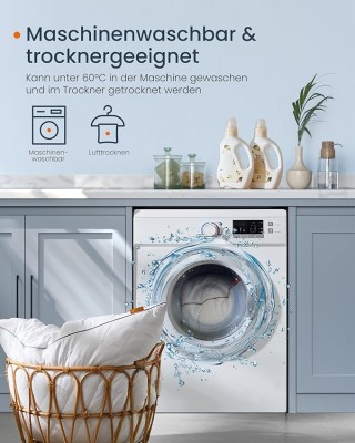 Σετ Μαξιλαριών SONGMICS HOME 80x80 εκ, Αναστρέψιμα, Λευκό Cloud 