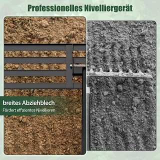 Costway Εργονομική Χειρολαβή για Ισοπέδωση Χώρου 106 x 25 cm Μαύρο ...