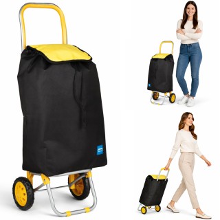 BAKAJI Καρότσι Poseidon Κίτρινο με Θερμική Επένδυση Τρόλεϊ Ψυγείο 3...