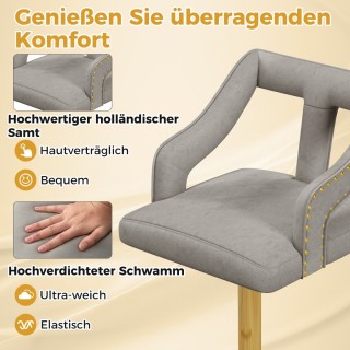 Costway Πολυτελή Ρυθμιζόμενα Σκαμπό Μπαρ με Βελούδινη Επένδυση και ... Costway Πολυτελή Ρυθμιζόμενα Σκαμπό Μπαρ με Βελούδινη Επένδυση και ...