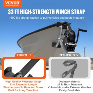 Χειροκίνητος Βίντσι VEVOR 1600 lbs για Σκάφος/Τρέιλερ  CYSDJP1600BD...