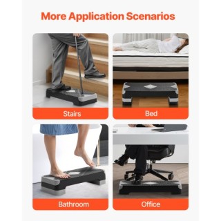 VEVOR Ρυθμιζόμενο Στέπερ Αερόβιας Άσκησης με 4 Ανυψωτές Γκρι KSNJST... VEVOR Ρυθμιζόμενο Στέπερ Αερόβιας Άσκησης με 4 Ανυψωτές Γκρι KSNJST...