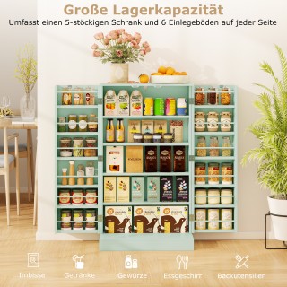 Costway Πράσινος Ελεύθερος Μπουφές Κουζίνας με Πόρτες και Ρυθμιζόμε... Costway Πράσινος Ελεύθερος Μπουφές Κουζίνας με Πόρτες και Ρυθμιζόμε...