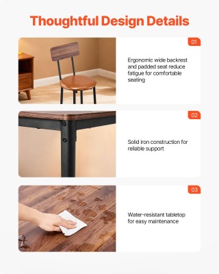 VEVOR Σετ Μπαρ Τραπεζιού 5 Τεμαχίων με Στρογγυλεμένες Άκρες, Τραπέζ... VEVOR Σετ Μπαρ Τραπεζιού 5 Τεμαχίων με Στρογγυλεμένες Άκρες, Τραπέζ...