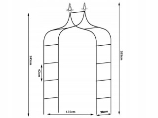 Verk Group Μεταλλική Πέργκολα Κήπου για Αναρριχώμενα Φυτά & Τριαντα...