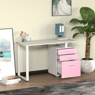 BAKAJI Γραφείο με Συρταριέρα Τραπέζι Υπολογιστή Ατσάλινη Επιφάνεια... BAKAJI Γραφείο με Συρταριέρα Τραπέζι Υπολογιστή Ατσάλινη Επιφάνεια...