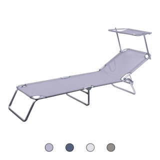 Galileo Πτυσσόμενη ξαπλώστρα θαλάσσης με ενσωματωμένη ομπρέλα σε αλ... Galileo Πτυσσόμενη ξαπλώστρα θαλάσσης με ενσωματωμένη ομπρέλα σε αλ...