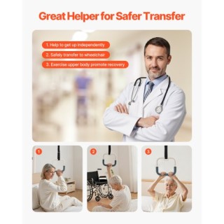 VEVOR Ράβδος Τραπέζης για Κινητικότητα στο Κρεβάτι - Χωρητικότητα 3... VEVOR Ράβδος Τραπέζης για Κινητικότητα στο Κρεβάτι - Χωρητικότητα 3...