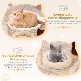 Costway Πύργος γάτας με άνετη αιώρα και πολυτελές κρεβάτι από πλού... Costway Πύργος γάτας με άνετη αιώρα και πολυτελές κρεβάτι από πλού...