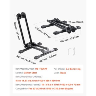 VEVOR Πτυσσόμενη Βάση Στάθμευσης Ποδηλάτου για 20 έως 29 ίντσες JYZ... VEVOR Πτυσσόμενη Βάση Στάθμευσης Ποδηλάτου για 20 έως 29 ίντσες JYZ...