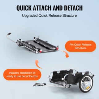 VEVOR Τρέιλερ Ποδηλάτου, 45kg Φορτίο, Αναδιπλούμενο, 16 Τροχοί, Αντ... VEVOR Τρέιλερ Ποδηλάτου, 45kg Φορτίο, Αναδιπλούμενο, 16 Τροχοί, Αντ...