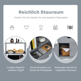 Costway  Πρακτικό Ντουλάπι Τοίχου για Μπάνιο και Κουζίνα με Άφθονο ...