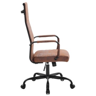 BAKAJI Βιομηχανική Καρέκλα Γραφείου από Συνθετικό Δέρμα με Περιστρε...