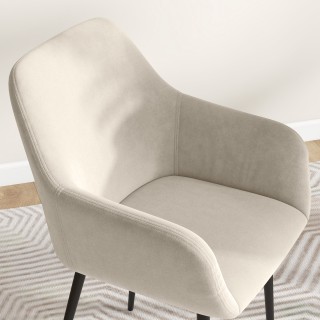 HOMCOM Σετ 2 Σκανδιναβικές Καρέκλες Τραπεζαρίας με Καμπυλωτά Μπράτσ...