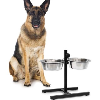 BAKAJI Διπλό Μπολ για Σκύλους με Ρυθμιζόμενη Βάση 2 Μπολ Ανοξείδωτο... BAKAJI Διπλό Μπολ για Σκύλους με Ρυθμιζόμενη Βάση 2 Μπολ Ανοξείδωτο...