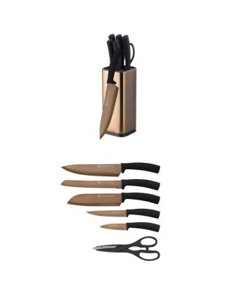 Edenberg Σετ 7 Μαχαιριών Με Βάση και Ψαλίδι από Ανοξείδωτο Ατσάλι... Edenberg Σετ 7 Μαχαιριών Με Βάση και Ψαλίδι από Ανοξείδωτο Ατσάλι...