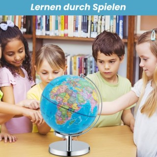 Φωτιζόμενη Υδρόγειος Σφαίρα με Μεταλλική Βάση 23 cm COSTWAY HZ10154 Φωτιζόμενη Υδρόγειος Σφαίρα με Μεταλλική Βάση 23 cm COSTWAY HZ10154