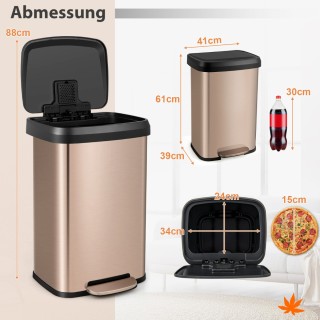 Costway Κάδος Απορριμμάτων 50L με Αθόρυβο Κλείσιμο και Αποσμητικό α... Costway Κάδος Απορριμμάτων 50L με Αθόρυβο Κλείσιμο και Αποσμητικό α...