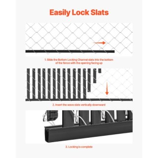 VEVOR Πλαστικά Πλέγματα Απορρήτου για Φράχτη 6 με Κλείδωμα Βάσης SB... VEVOR Πλαστικά Πλέγματα Απορρήτου για Φράχτη 6 με Κλείδωμα Βάσης SB...