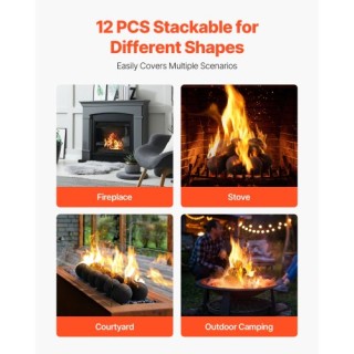 VEVOR 12 Τεμάχια Κεραμικές Στρογγυλές Πυρόλιθοι 10 εκ. Επαναχρησιμο... VEVOR 12 Τεμάχια Κεραμικές Στρογγυλές Πυρόλιθοι 10 εκ. Επαναχρησιμο...