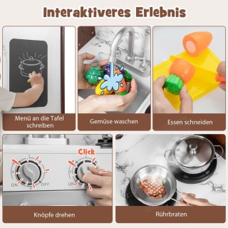 Costway παιδική κουζίνα-σετ παιχνιδιού μοντέρνα παιχνιδοκουζίνα με ... Costway παιδική κουζίνα-σετ παιχνιδιού μοντέρνα παιχνιδοκουζίνα με ...