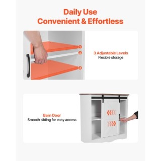 VEVOR Τραπέζι Καφέ 3 Επιπέδων με Πόρτες Αχυρώνα Καφέ Λευκό BSZSJ32Y... VEVOR Τραπέζι Καφέ 3 Επιπέδων με Πόρτες Αχυρώνα Καφέ Λευκό BSZSJ32Y...