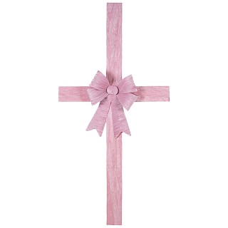 BAKAJI  Ροζ Χριστουγεννιάτικος Φιόγκος Διακόσμηση Πόρτας 49x52cm Χρ...