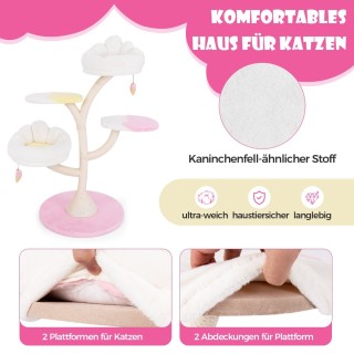 Costway  Πολυεπίπεδος Πύργος Γάτας με Ανθεκτική Κατασκευή και Άνετε...