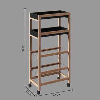 Ξύλινο Τρόλει Κουζίνας 4 Επιπέδων από Μπαμπού 40,8 x 21,7 x 83 cm 1... Ξύλινο Τρόλει Κουζίνας 4 Επιπέδων από Μπαμπού 40,8 x 21,7 x 83 cm 1...