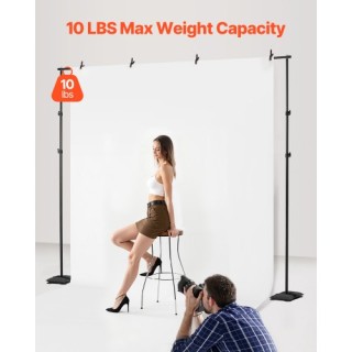 VEVOR Κιτ Βάσης Φόντου 2.6 x 3 μέτρα για Πάρτι & Φωτογραφικό Στούντ...