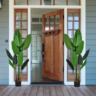 Costway Τεχνητό Φυτό Τεχνητό Πράσινο Φυτό 160 cm Τροπική Φοίνικα Τε... Costway Τεχνητό Φυτό Τεχνητό Πράσινο Φυτό 160 cm Τροπική Φοίνικα Τε...